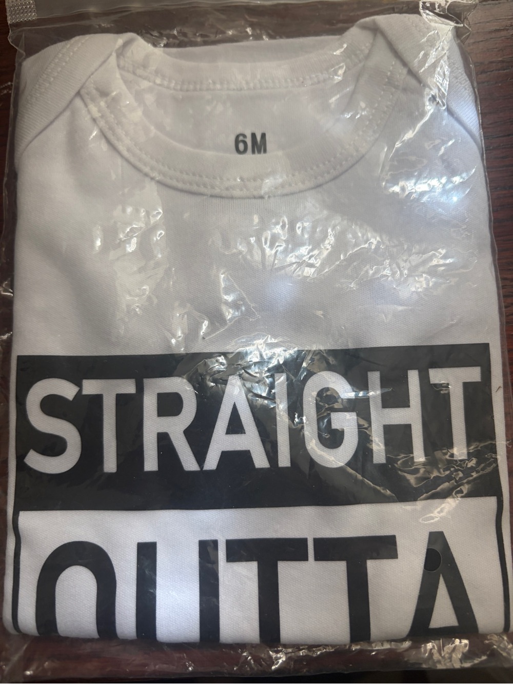 Straight outta holy water onsie- 6months